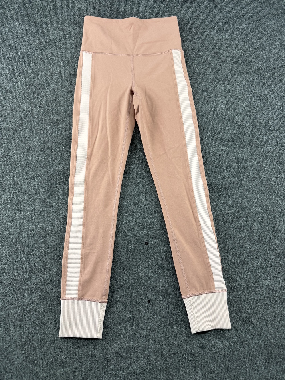 Athleta Elation Rib Trim 7/8 Tight Leggings Womens 2XS Pink Ankle Yoga Gym Pants